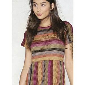 Crochet Rainbow Maxi Dress